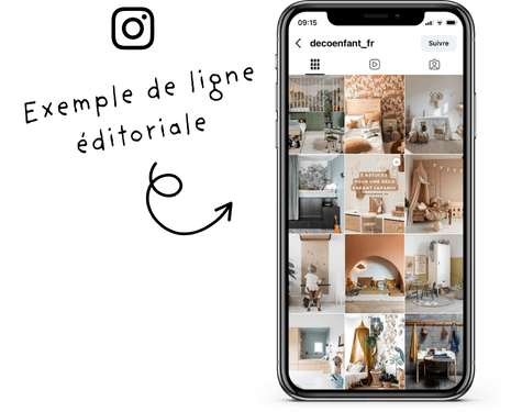 Exemple de ligne éditoriale Instagram