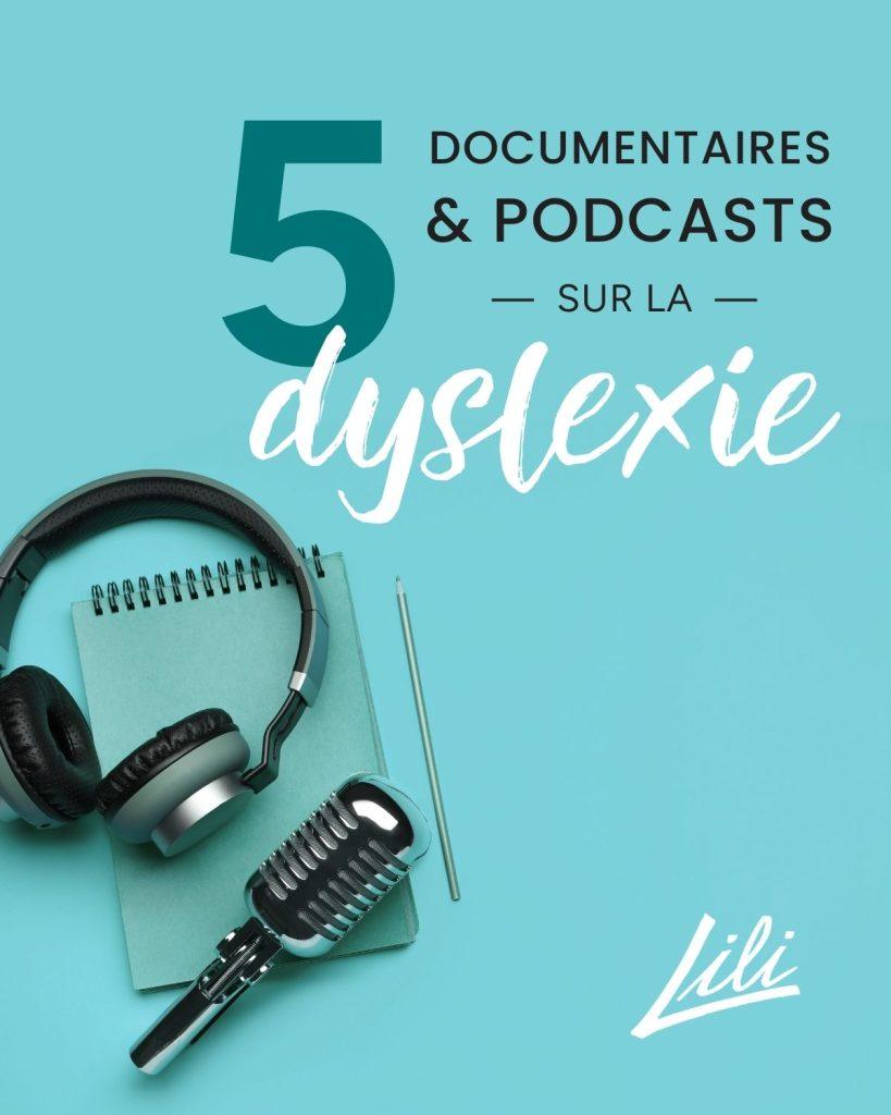 Carrousel Instagram 5 podcasts sur la dyslexie